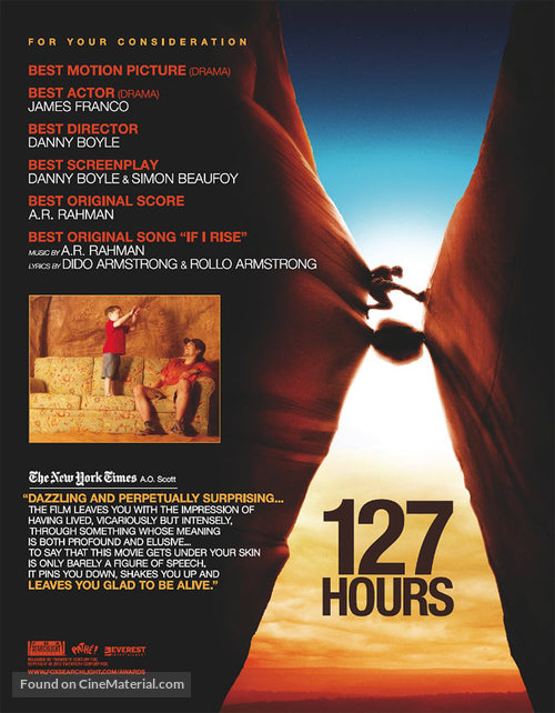 127 Hours - For your consideration movie poster