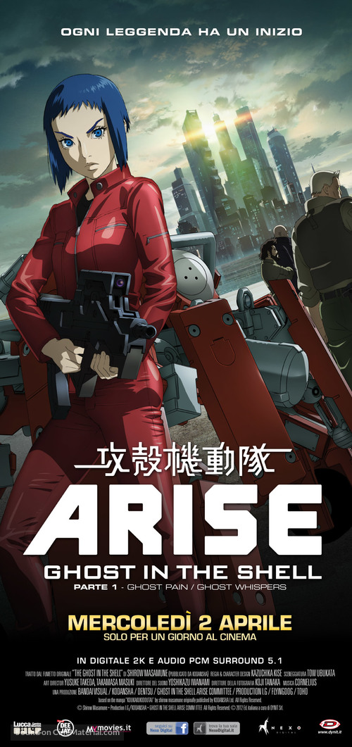 Ghost in the Shell Arise - Border 1: Ghost Pain - Italian Movie Poster