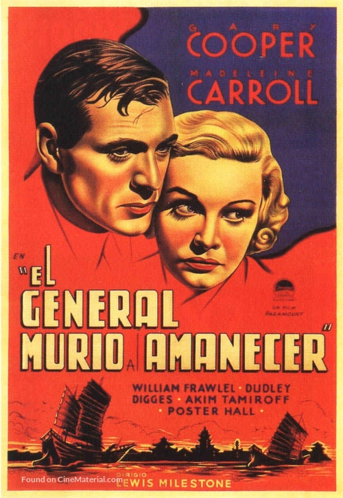 The General Died at Dawn - Spanish Movie Poster