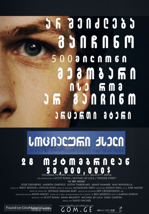 The Social Network - Georgian Movie Poster
