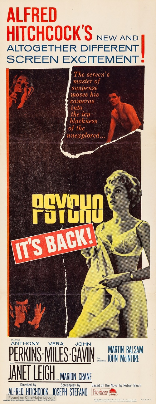 Psycho - Re-release movie poster