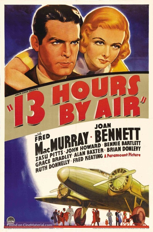 Thirteen Hours by Air - Movie Poster
