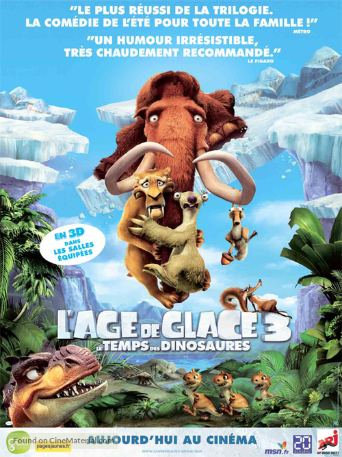 Ice Age: Dawn of the Dinosaurs - French Movie Poster