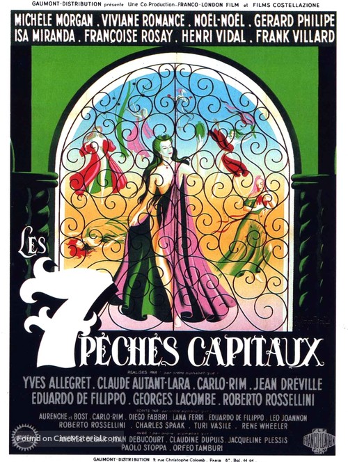 Sept p&egrave;ch&egrave;s capitaux, Les - French Movie Poster