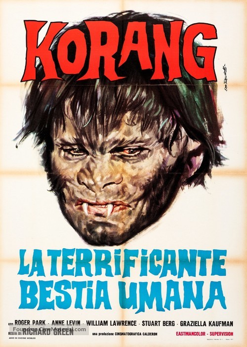 La horripilante bestia humana - Italian Movie Poster