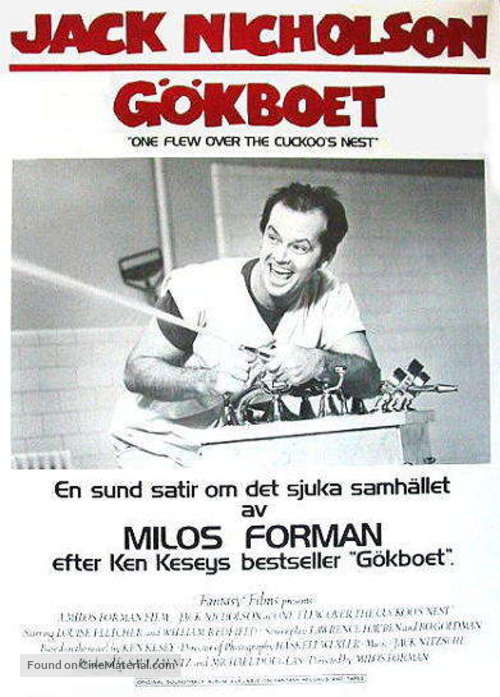 One Flew Over the Cuckoo&#039;s Nest - Swedish Movie Poster