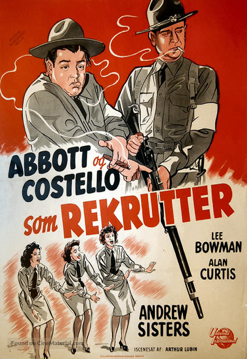 Buck Privates - Danish Movie Poster
