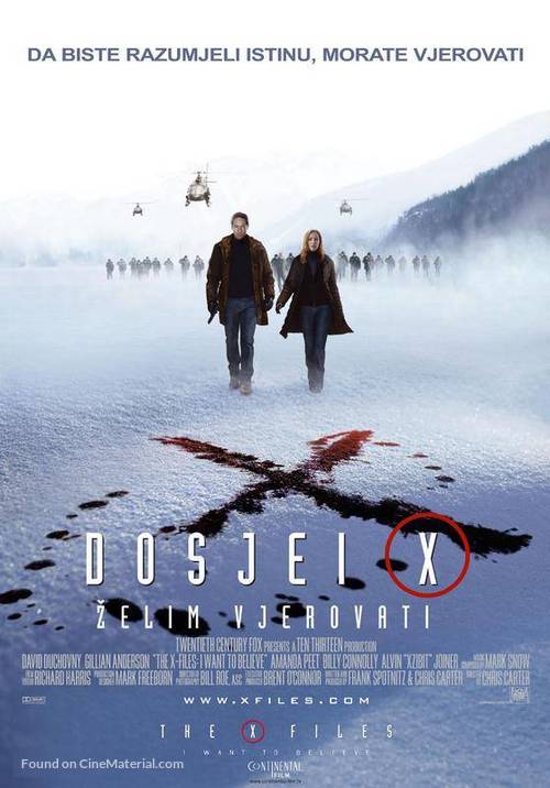The X Files: I Want to Believe - Croatian Movie Poster