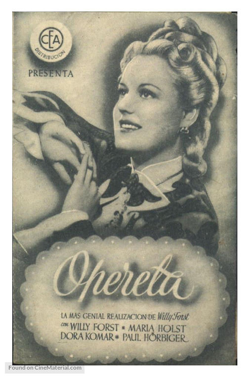 Operette - Spanish Movie Poster
