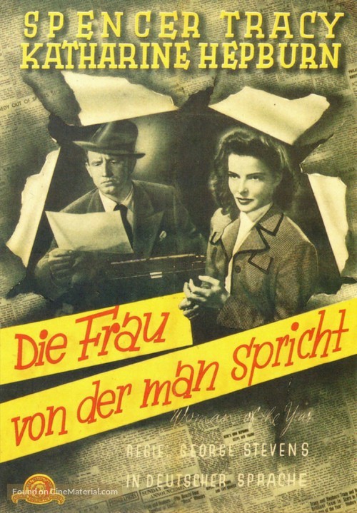 Woman of the Year - German Movie Poster