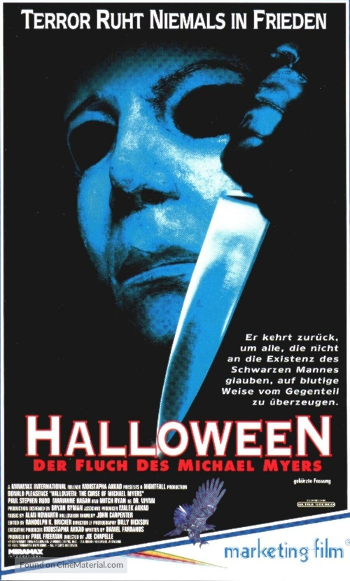 Halloween: The Curse of Michael Myers - German Movie Cover
