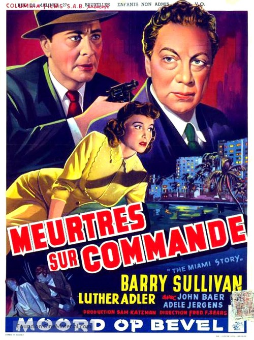The Miami Story - Belgian Movie Poster
