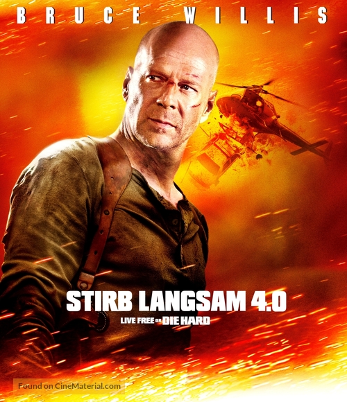 Live Free or Die Hard - German Blu-Ray movie cover