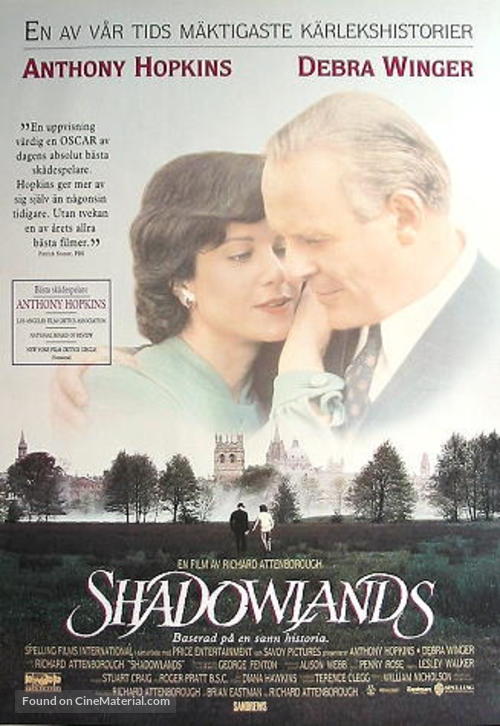 Shadowlands - Swedish Movie Poster