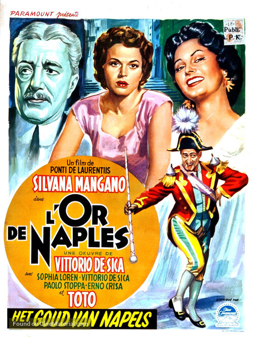 L&#039;oro di Napoli - Belgian Movie Poster