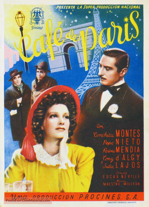 Caf&eacute; de Par&iacute;s - Spanish Movie Poster