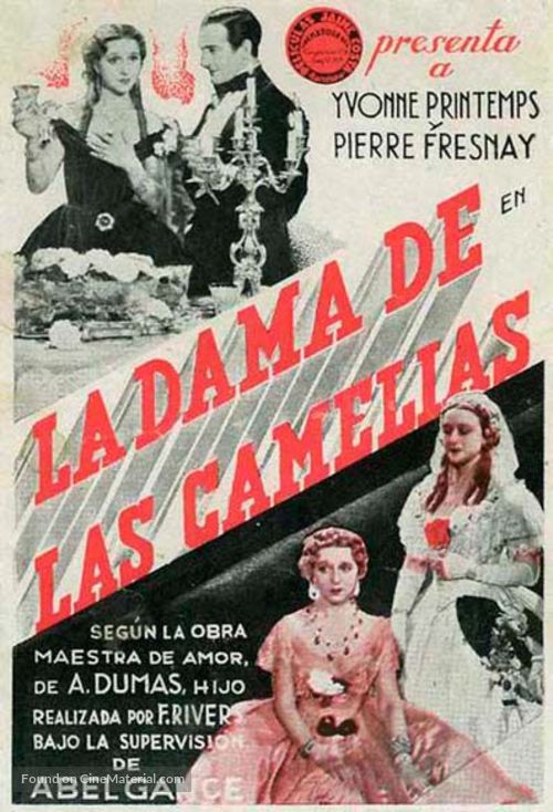 La dame aux cam&eacute;lias - Spanish Movie Poster