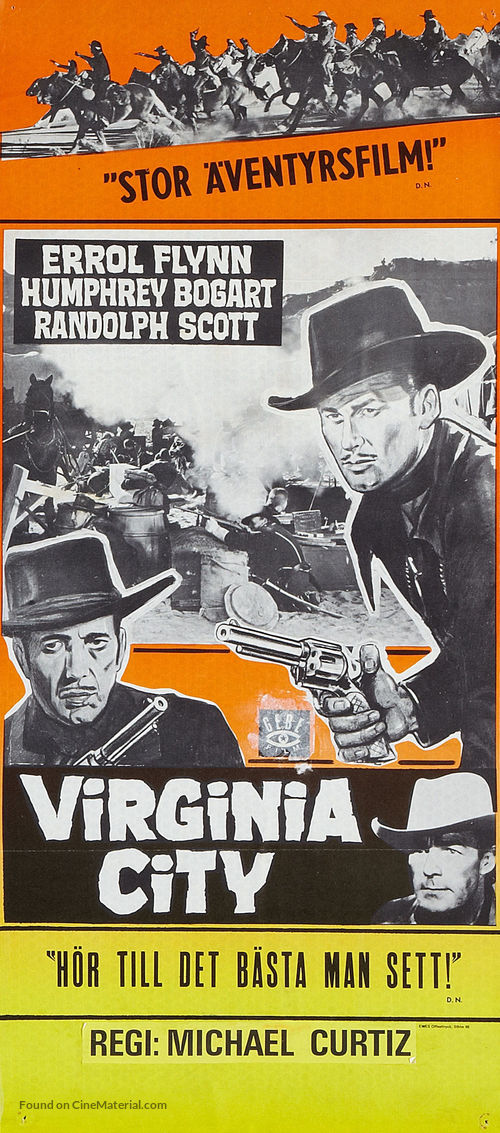 Virginia City - Swedish Movie Poster