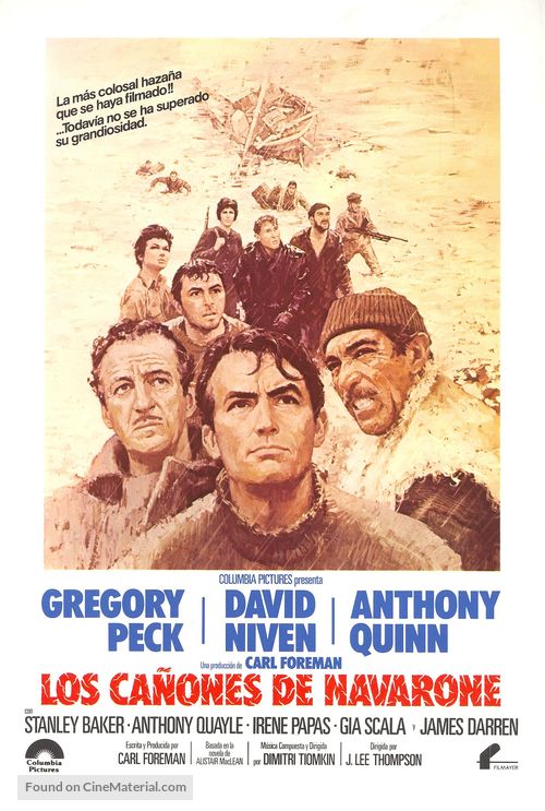 The Guns of Navarone - Spanish Movie Poster