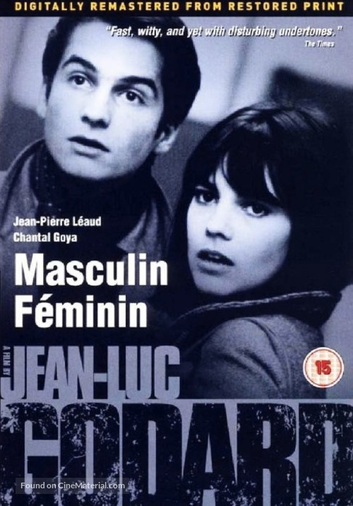 Masculin, f&eacute;minin: 15 faits pr&eacute;cis - British DVD movie cover