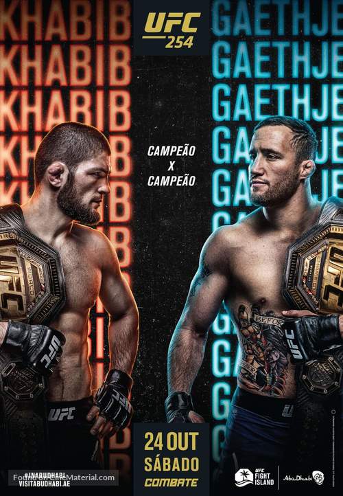 UFC 254: Khabib vs Gaethje - Brazilian Movie Poster