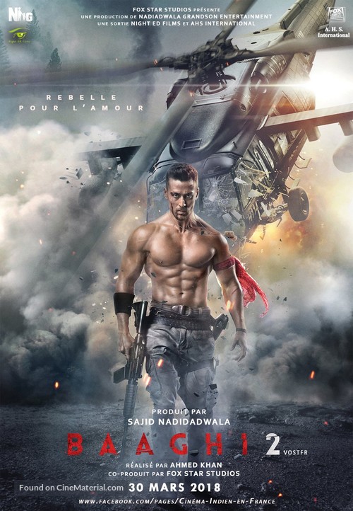 Baaghi 2 - French Movie Poster