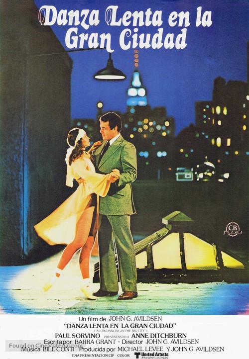 Slow Dancing in the Big City - Spanish Movie Poster