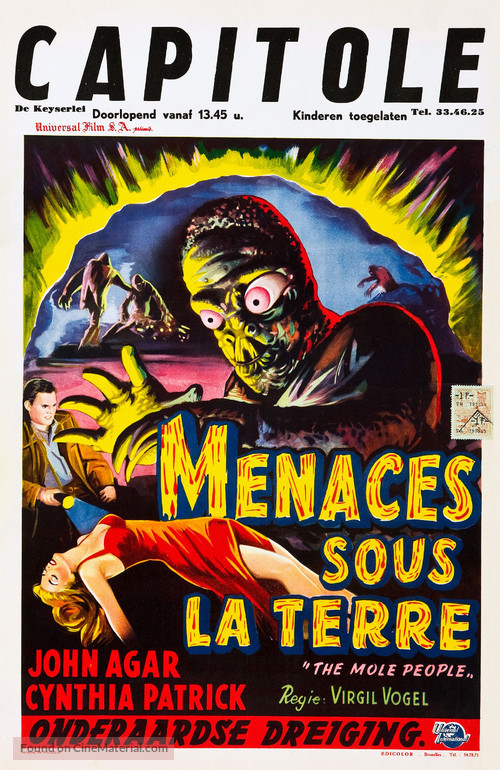 The Mole People - Belgian Theatrical movie poster