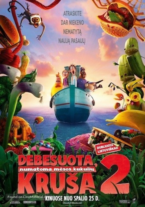 Cloudy with a Chance of Meatballs 2 - Lithuanian Movie Poster