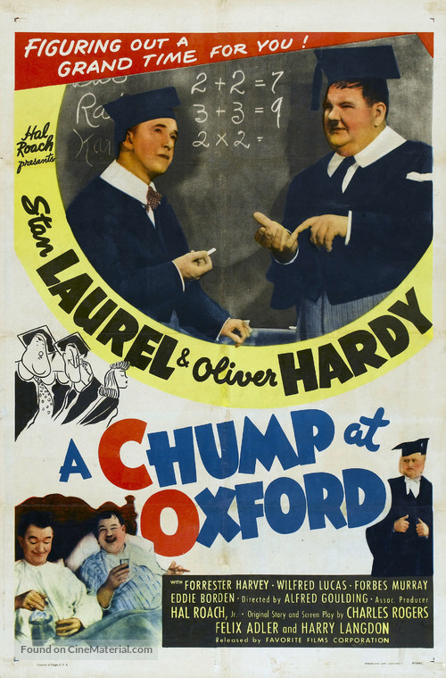 A Chump at Oxford - Re-release movie poster