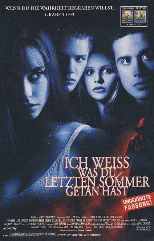 I Know What You Did Last Summer - German VHS movie cover