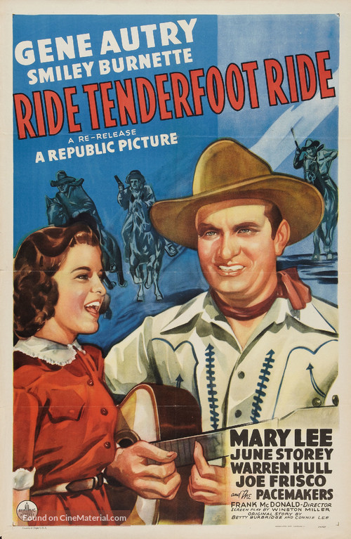 Ride Tenderfoot Ride - Movie Poster