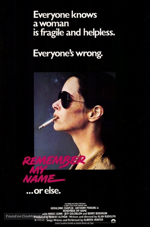 Remember My Name - Movie Poster