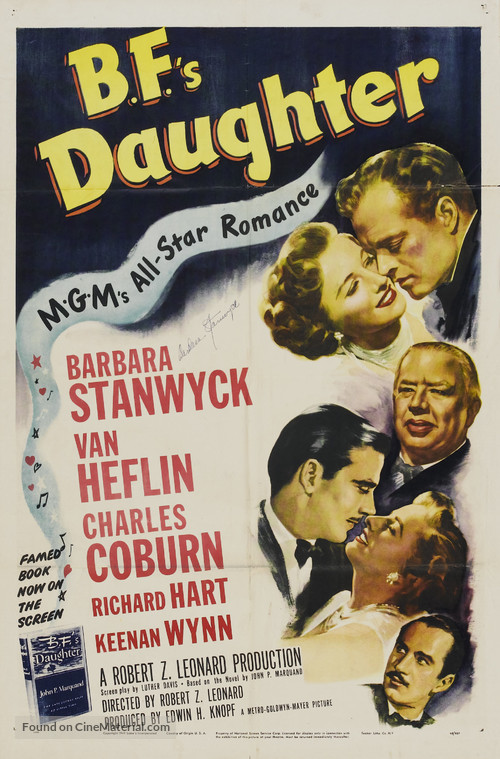 B.F.&#039;s Daughter - Movie Poster