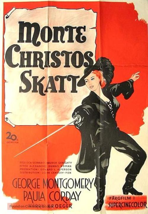 The Sword of Monte Cristo - Swedish Movie Poster