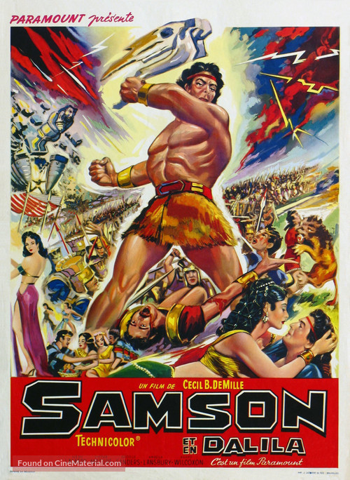Samson and Delilah - Belgian Movie Poster