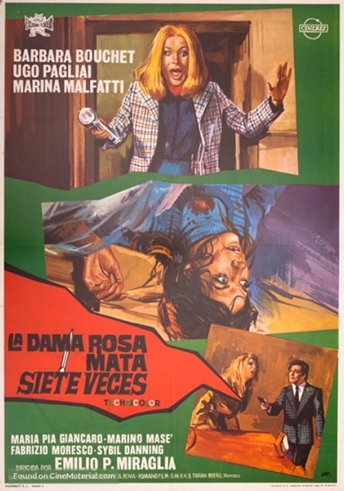 La dama rossa uccide sette volte - Spanish Movie Poster