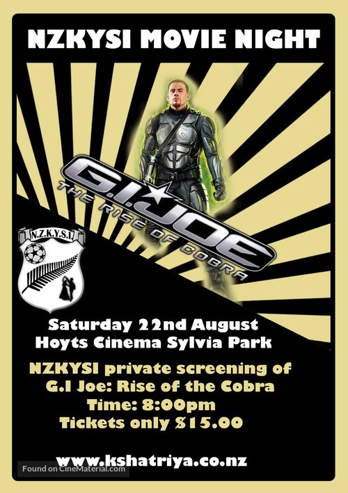 G.I. Joe: The Rise of Cobra - New Zealand Movie Poster