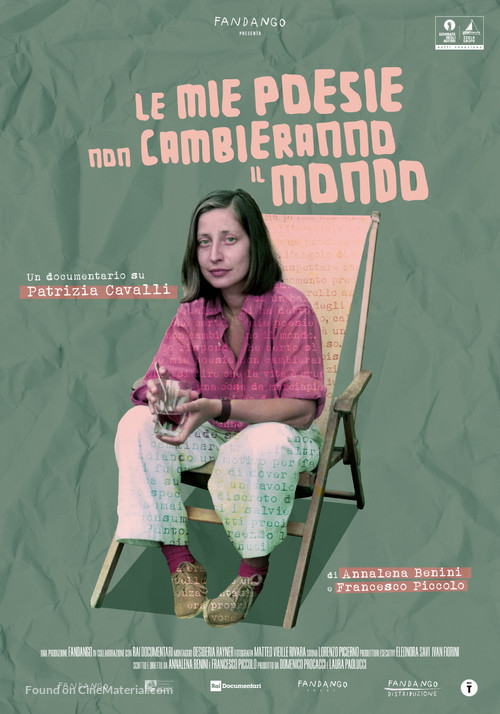 Le mie poesie non cambieranno il mondo - Italian Movie Poster