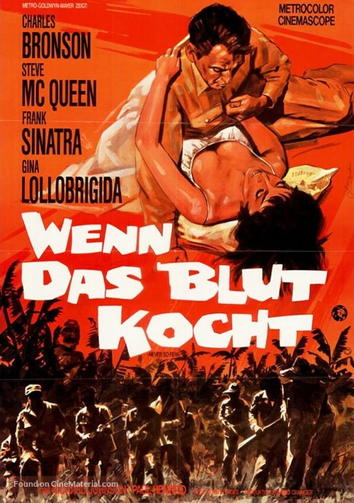 Never So Few - German Movie Poster