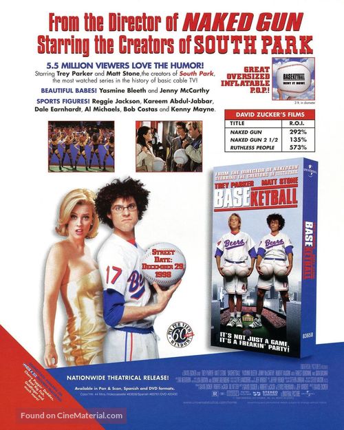 BASEketball - Video release movie poster