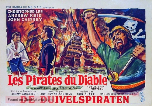 The Devil-Ship Pirates - Belgian Movie Poster