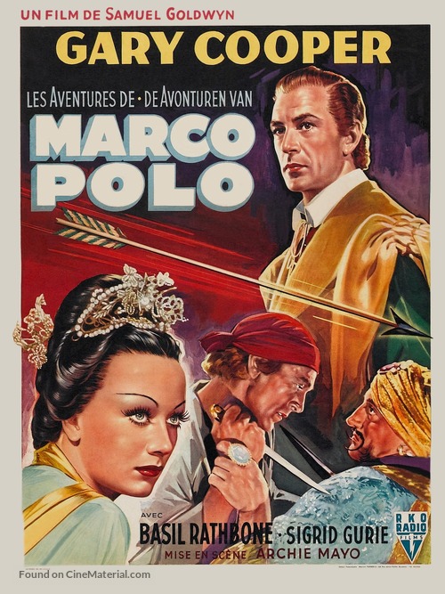 The Adventures of Marco Polo - Belgian Movie Poster