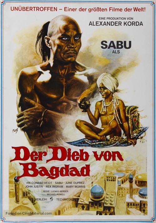 The Thief of Bagdad - German Re-release movie poster