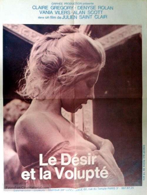 Le d&eacute;sir et la volupt&eacute; - French Movie Poster