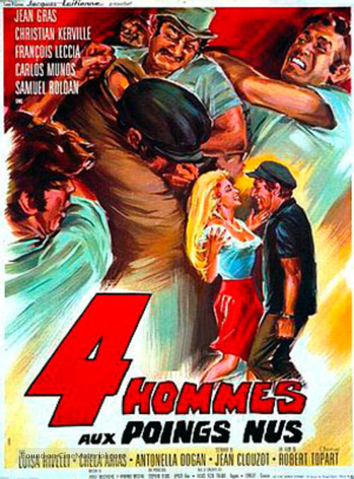 Quatre hommes aux poings nus - French Movie Poster