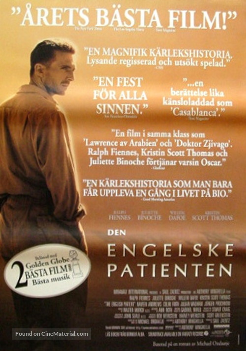 The English Patient - Swedish Movie Poster