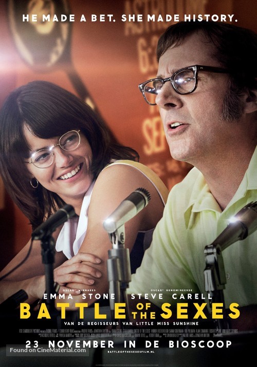 Battle of the Sexes - Dutch Movie Poster