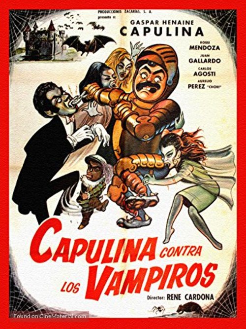 Capulina contra los vampiros - Mexican Movie Poster