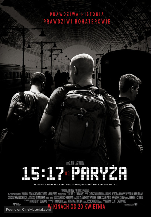 The 15:17 to Paris - Polish Movie Poster